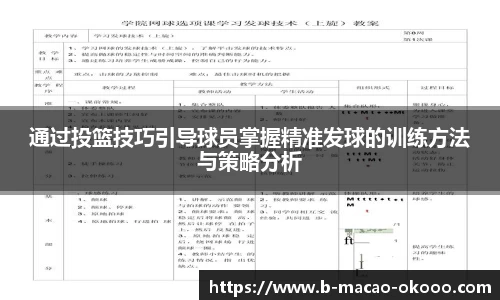 通过投篮技巧引导球员掌握精准发球的训练方法与策略分析